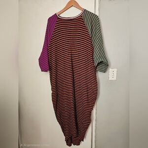 STATE the Label Gone Baby Gone Raglan Stripe Multicolor Dress